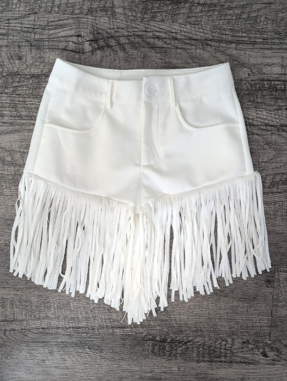 NWOT White Fringe Women's Western Shorts